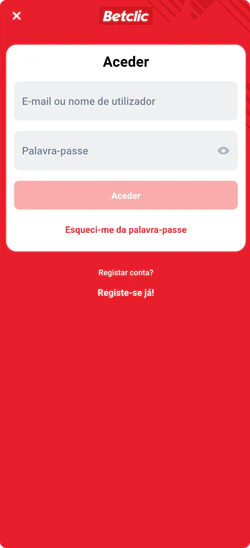 Interface de suporte ao cliente Betclic